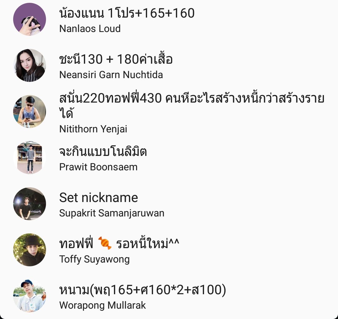 nanlaos's tweet image. ใครติดหนี้ใครเท่าไหร่ พิมต่อท้ายชื่อเลย 
#ChatRules