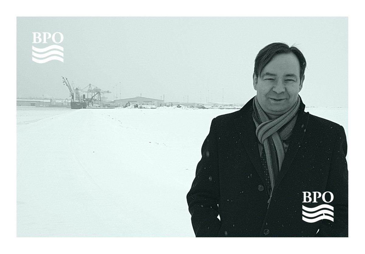 BPO_ports's tweet photo. Greetings from the #Port of #Oulu - our SG, Bogdan Ołdakowski, braving the cold without flinching! #Finland #Baltic https://t.co/LlabZxoghH