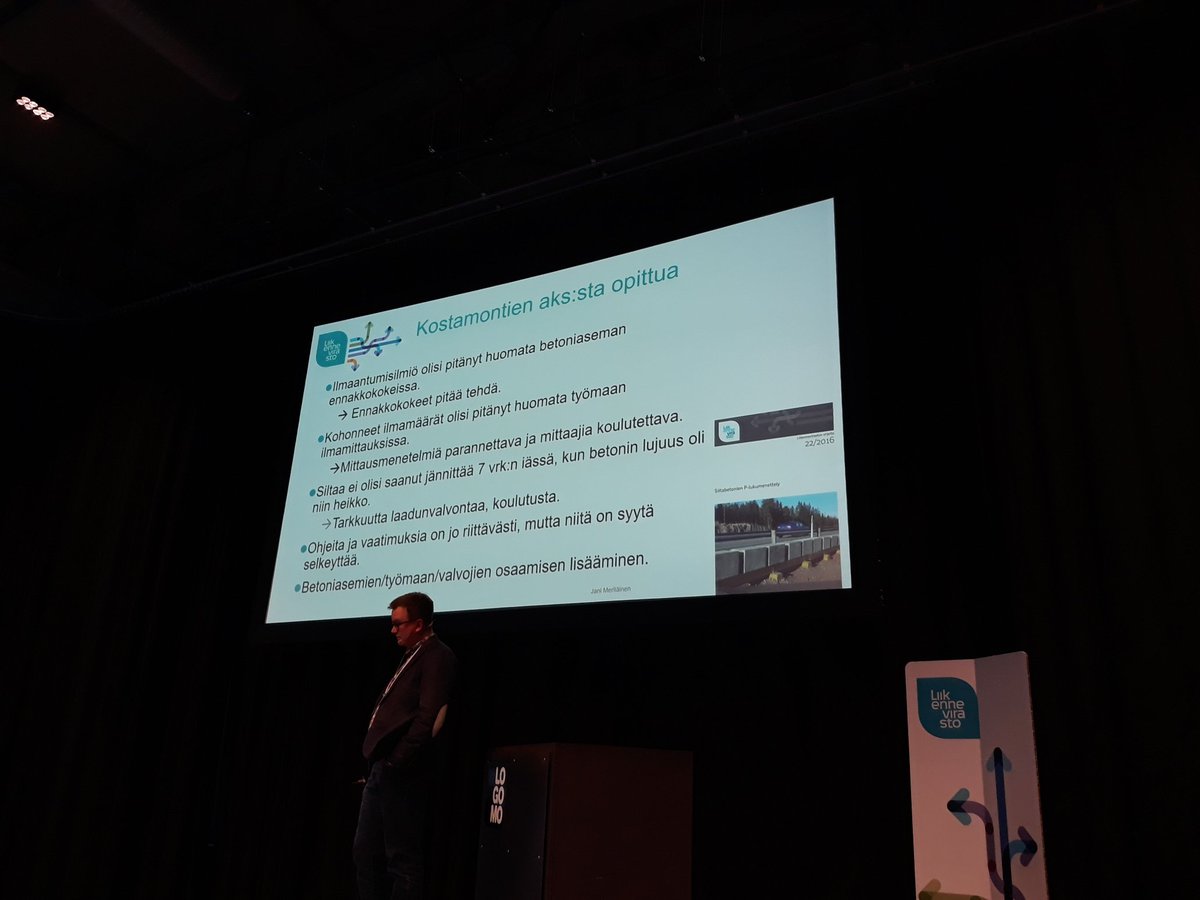 Vilsos's tweet photo. Kostamontien rautatiesillan betonin suurin syy oli betonin liiallinen ilmamäärä. Virheistä voidaan oppia ja toimintatapoja korjata #Rata2018 https://t.co/8YqMb9OTBj