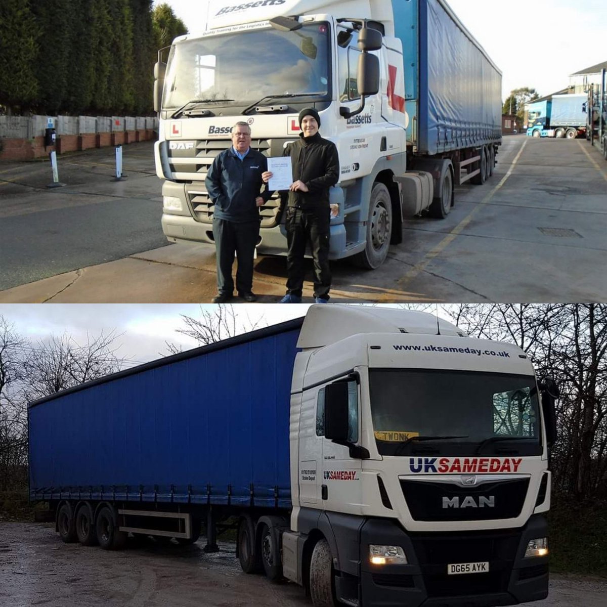 Congratulations to Craig for passing his C+E test. Great guy and well worth the investment. Hope you like your new artic.

#UKSameday #Dulogis #Logistics #Courier