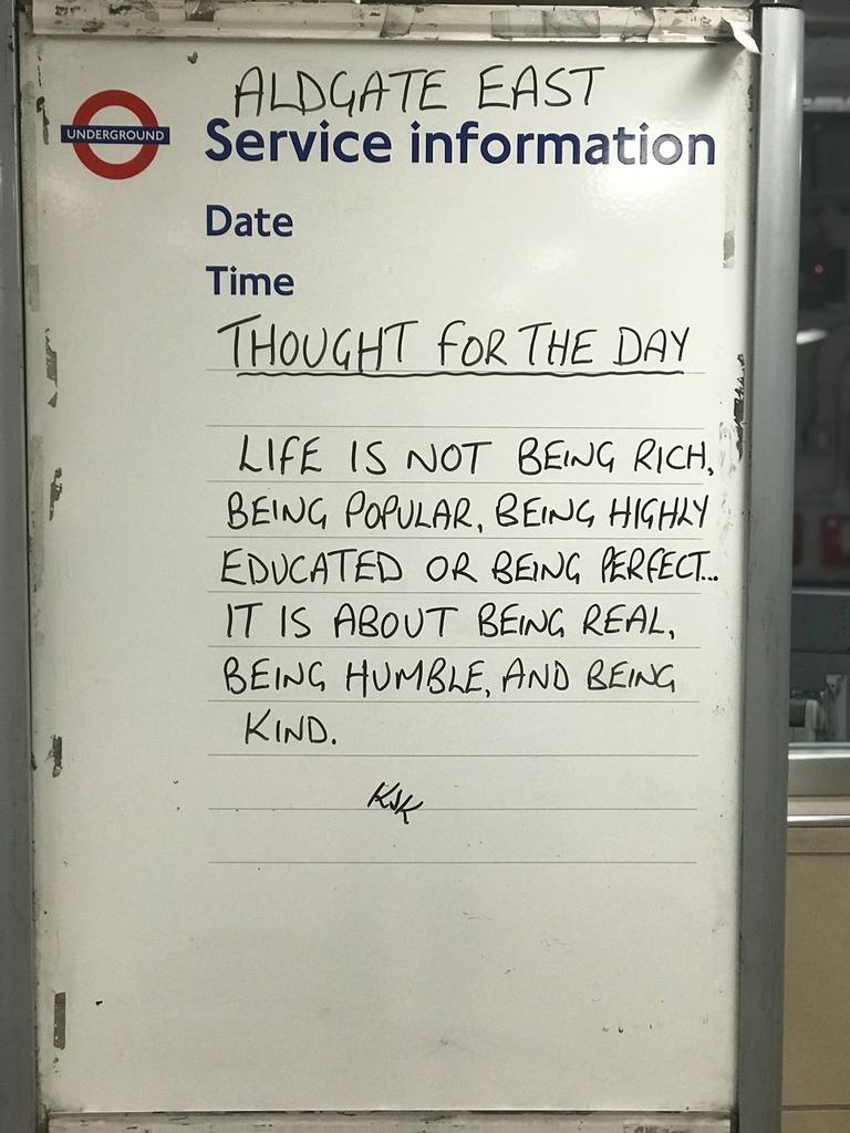 When I came out of the tube this Morning....