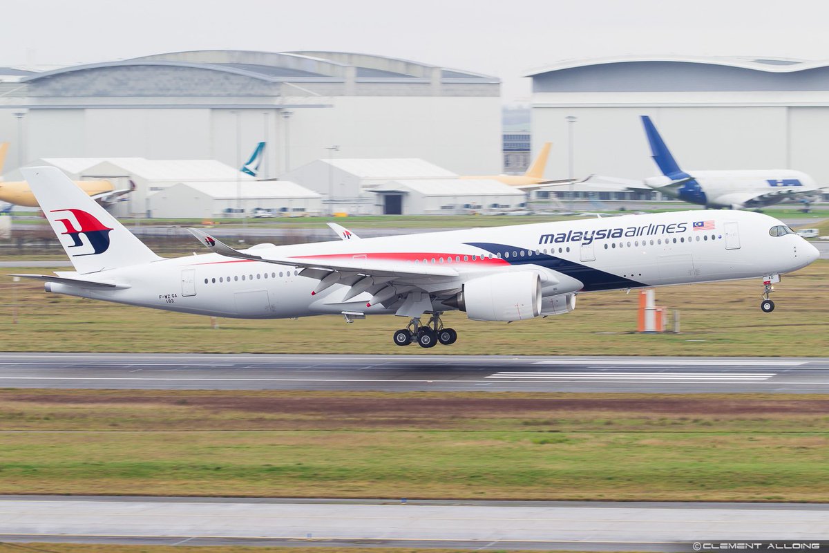 CAlloing's tweet photo. Third #Airbus #A350 for @MAS performing first flight yesterday #9MMAD #avgeeks #toulouse https://t.co/N9cTeh4n7a