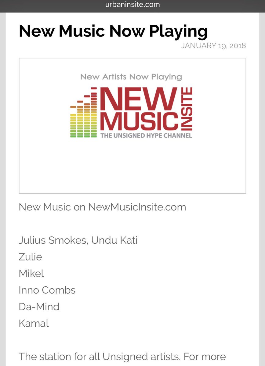 This is dope ! Look at me on this site urbaninsite I’m listed as commercial mass appeal 😂📀💿💽🎉⭐️

newmusicinsite.com/artist-profile…