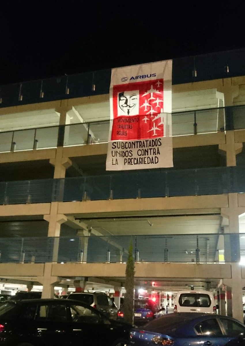 cgtgetafe's tweet photo. Arrancamos otra jornada de lucha. El #MovimientoTarjetasRojas de las subcontratas de #Airbus da su segundo paso https://t.co/8KrpypNkWn