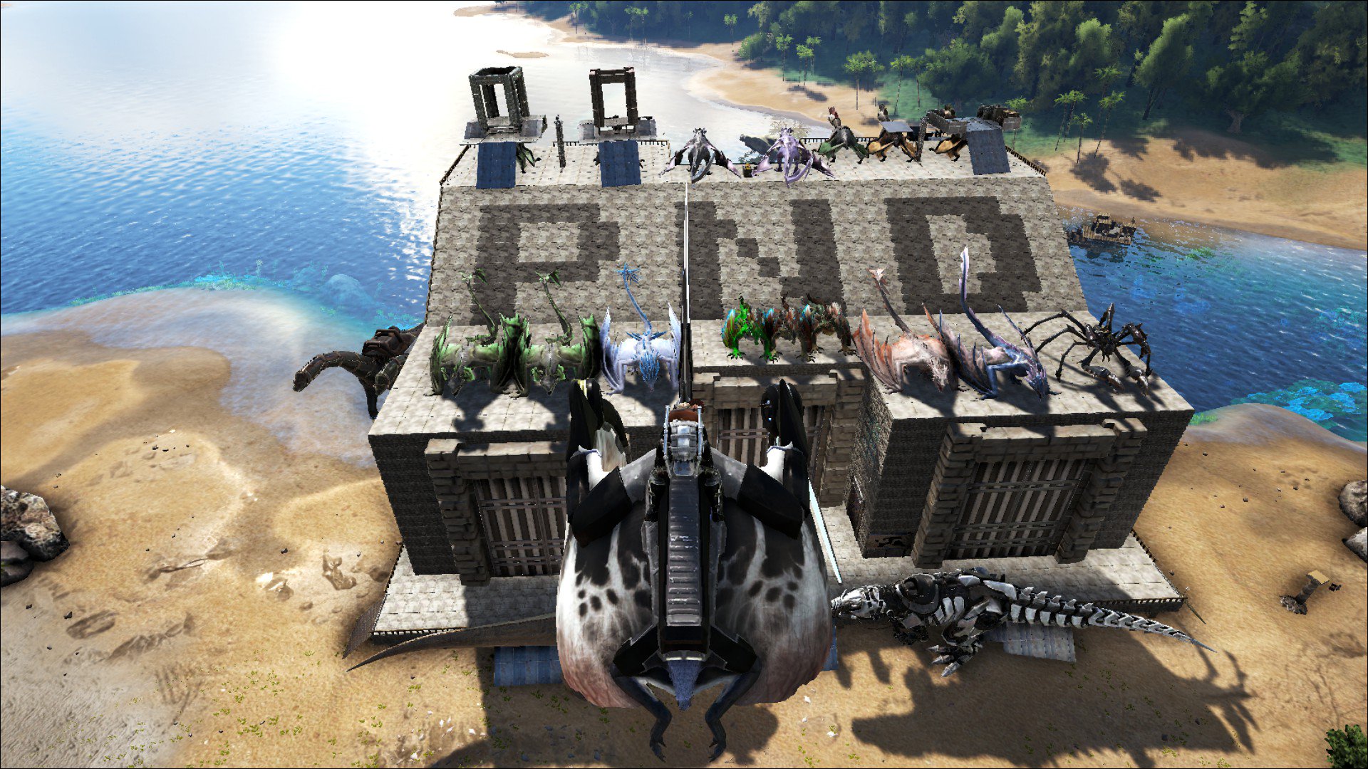 魅惑色のぱんだ Ark 島でブリーディングしてたロックドレイク完了しました W 中でもお気に入りは緑のドレイクちゃん そして気付いたら屋上すらいっぱいになってきてる W 島の格納施設も増設しないとか