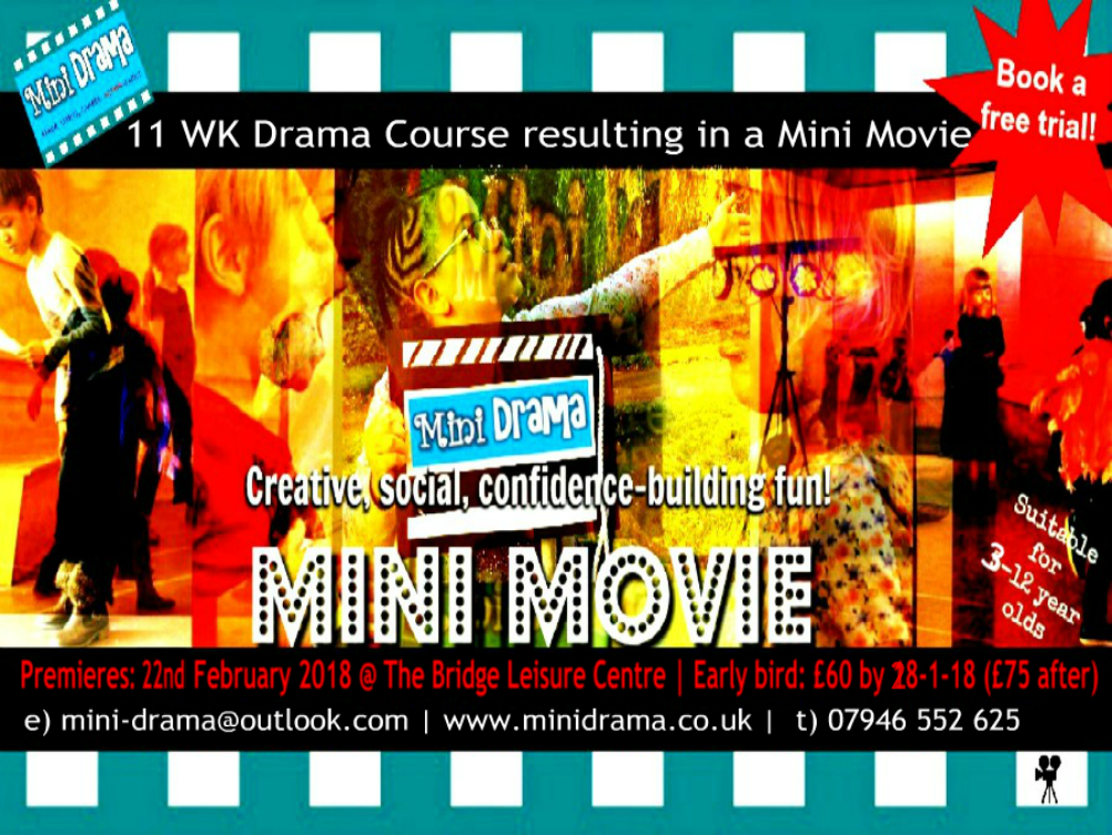 Countdown to #Minimovie 11wk dramacourse 4 kids 3-12 yrs is on! Grab your early bird place! minidrama.co.uk <a href="/LewishamWOT/">Lewisham Whats On</a> <a href="/PT_LondonSandE/">Primary Times London</a> @MumsnetLewisham
