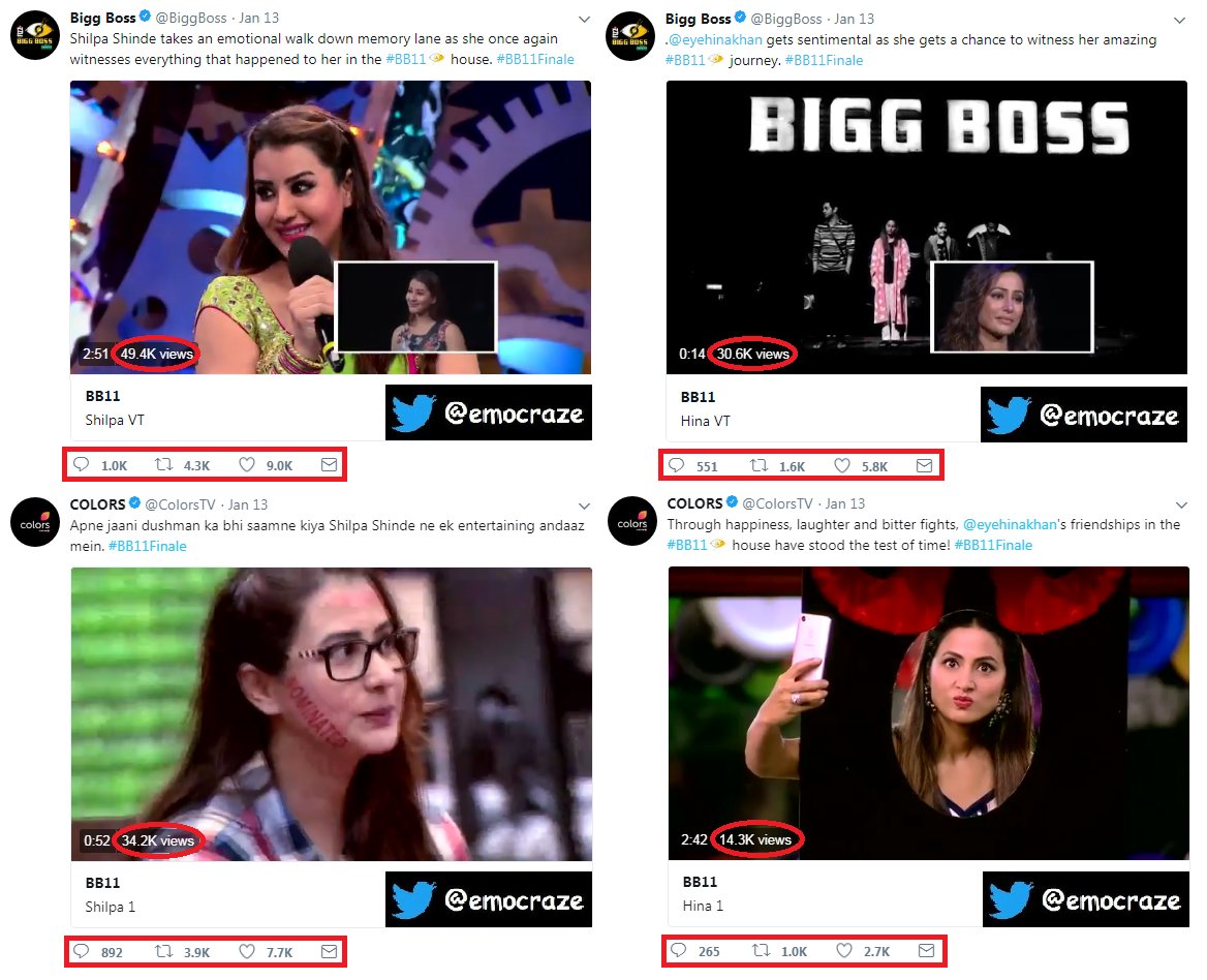 emocraze's tweet photo. 👇@ShindeShilpaS 🆚 #HinaKhan👇

Haters dared to mess with #Shilpians regarding views. We again destroyed you. So start your damage control. And next time keep yours facts clear !!!

Never forget that we have the most powerful weapon against you
👉Hina Khan is on Fire👈 Video !!! https://t.co/Yx4wdCz1LE