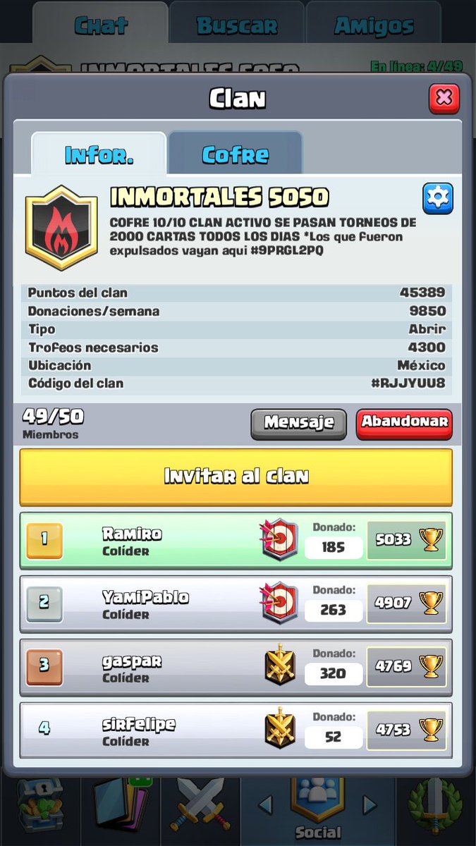 Ramiro_33CR's tweet photo. Buscas equipo competitivo?
Clan Top de MX
Equipo @Tactical_Shark 
Inscritos en La Liga @KrakenEsportsGG 
Te ofrecemos: 
- Torneos de 2000 Cartas Casi todos los días"
-Torneo Cada Fin de semana 
Entre los del clan Ganador 
Se lleva 1200 Gemas. 
-Entrenamientos
-Interesados (MD) https://t.co/1YCfmyv7tl