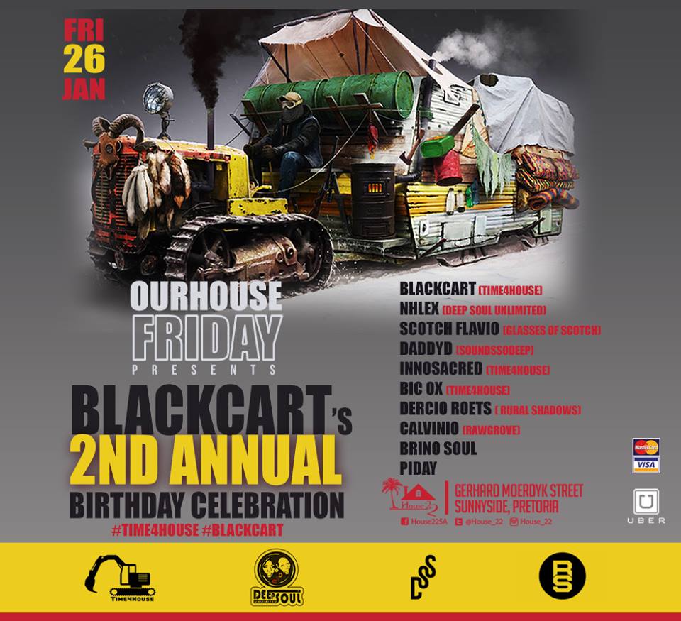 Nhlex_DSU's tweet photo. #DeepHouseAllert
Now, this is gon get too messy..
#OurHouseFriday Pres. @DavidThapelo aka #BlackCart's 2nd Annual Birthday shandis @House_22 26.01.18!!
#HeavyMachinery
#IronRods
#TheMessenger
#Time4House
#SoundsSoDeep
#RuralShadows
#RawGroove https://t.co/SwXQNp2yXS