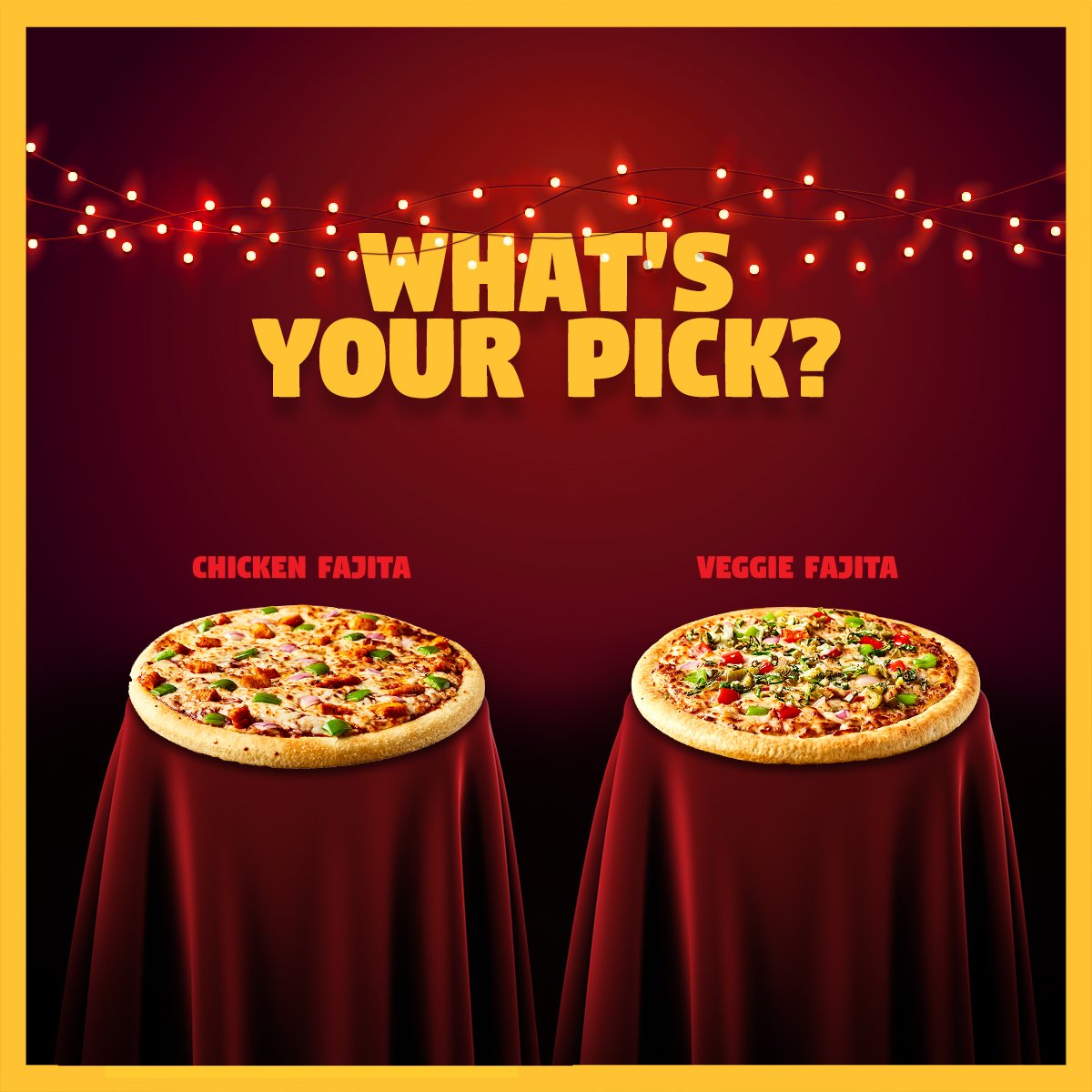 sfcplusarabia's tweet photo. Which #SFCPlus delight do you prefer? Chicken Fajita Pizza or Veggie Fajita Pizza? https://t.co/EMI5S45N86