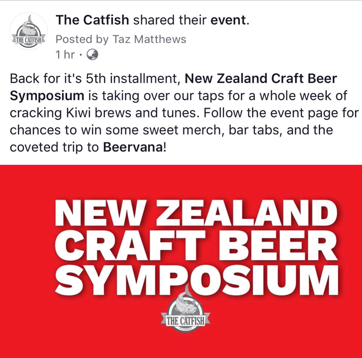 catfishfitzroy's tweet photo. Bloody hell, we’re excited! #nzcbs #craftbeerlaunch #beer #beertasting #thecatfish https://t.co/6G2pC0pz0v