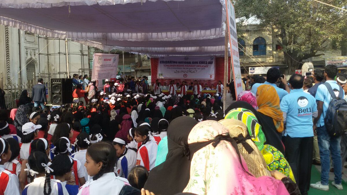 Celebrating #NationalGirlChildDay in collaboration with #BetiZindabad and #OBR campaigners &amp; Women Development and Child Welfare Department, Govt of Telangana
