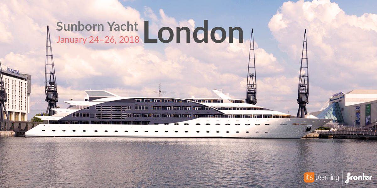 itslearning's tweet photo. Are you in London today? Come hear #AlanNovember at 9:30 & 14:30! Learn about #GDPR at 10:30 & #Office365 & #Google integration at 11:30. Join us for #itSummit18 on the Sunborn yacht outside ExCeL London. Network with educators from around the globe! https://t.co/plOjPkMlVb Free! https://t.co/tTueON5yCr