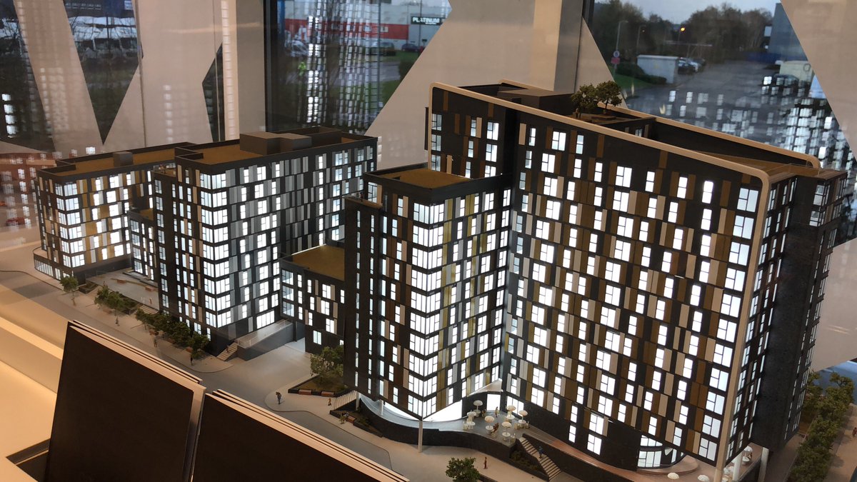 Here is an image of the model for our Downtown Development, where you can find apartments starting from £185,000 offering 6% annual rental yields. For more info look on our website. 
ow.ly/X7gS30hRvSK 
#Downtown #Manchester #Offplaninvestment #Residentialinvestment