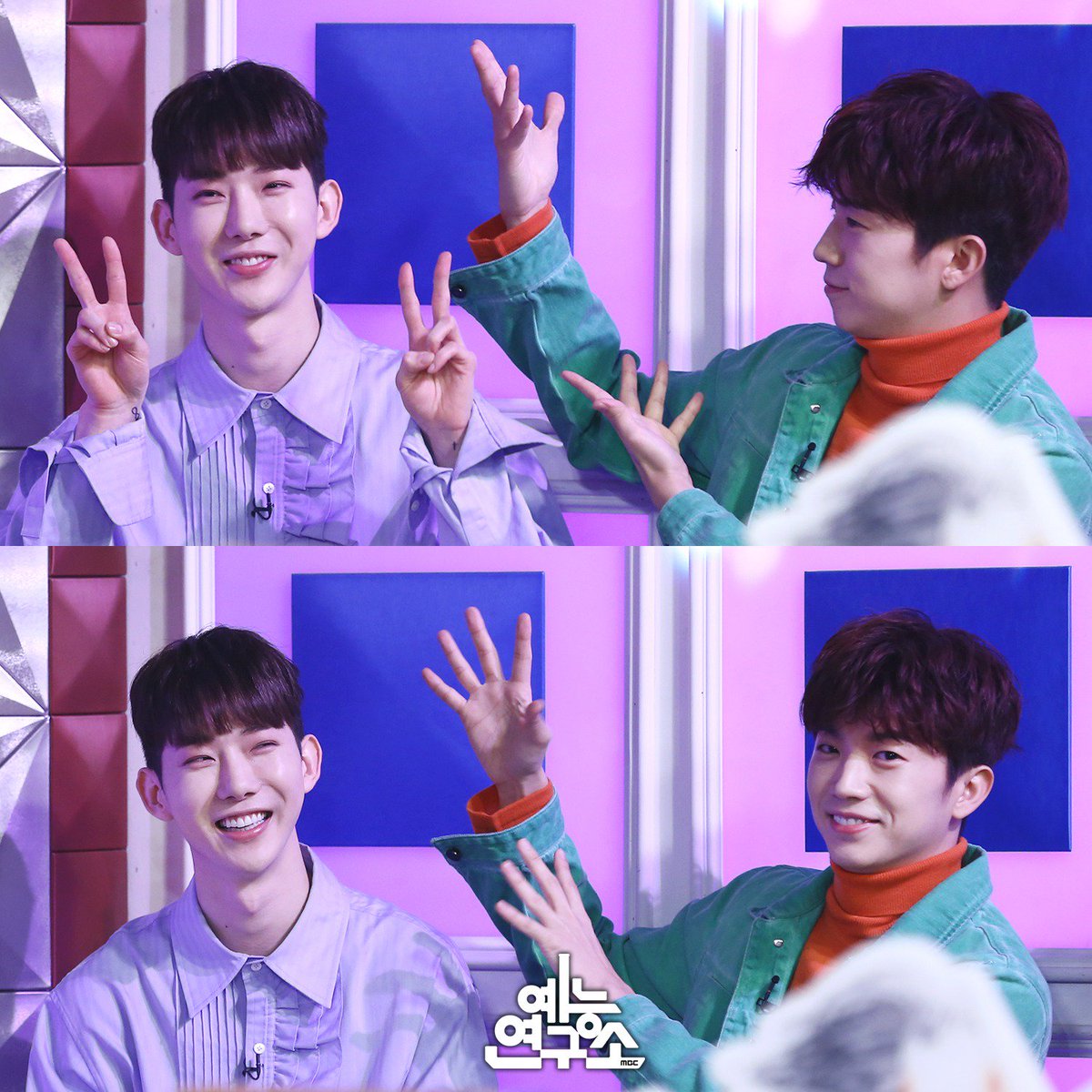 MBC_entertain's tweet photo. 오늘 자 라스 친목 모먼트💕
한낮 2시와 새벽 2시의 감성 권이랑 우영이
제왑 라인과 외딴섬 성규
오늘 처음 본 우영과 악수도 하규
스니와는 무슨일이야
#라디오스타 오늘 밤 11시 10분!
#조권 #장우영 #잭슨 #성규 https://t.co/u3frcPlVtt