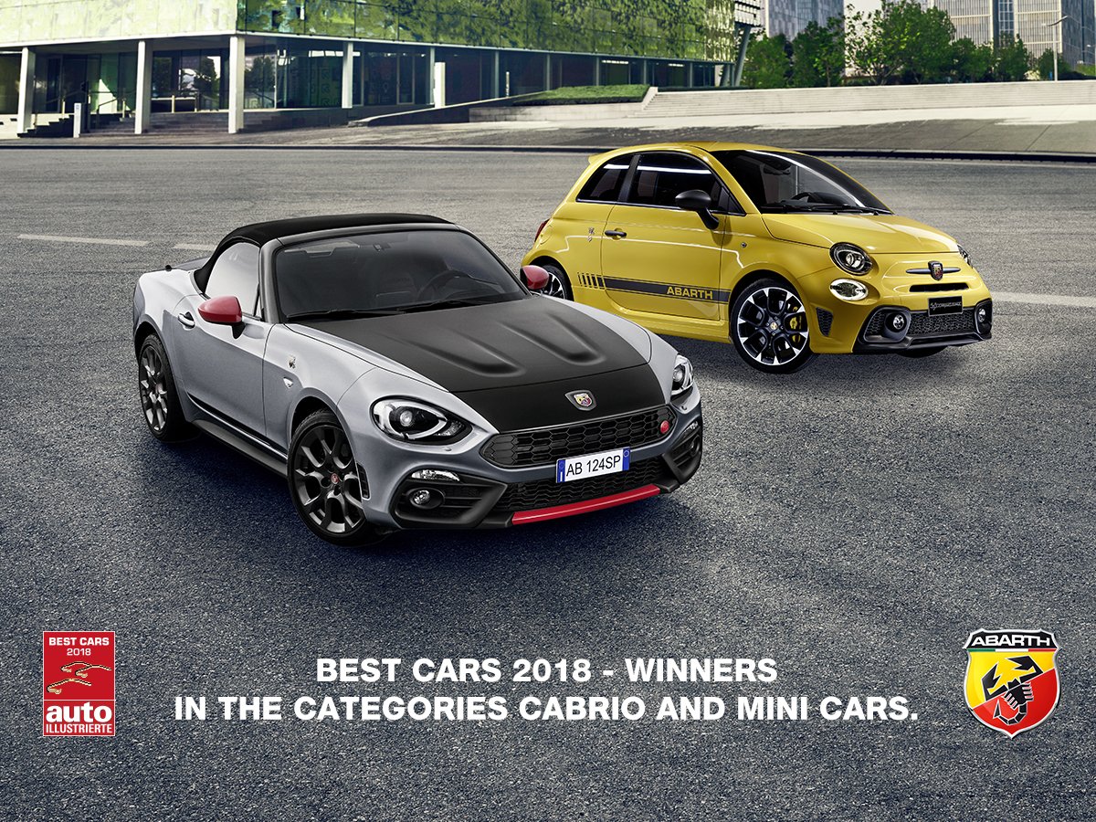 AbarthSchweiz's tweet image. Thank you for your support! Thanks to you Abarth won the first place in two categories at #BestCars2018!