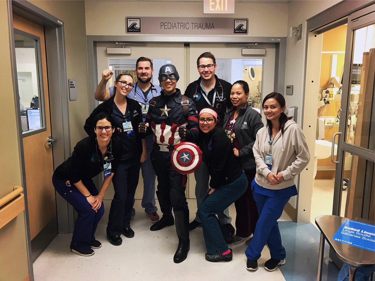 CricoidPressure's tweet photo. Got an unexpected extra hand in the Pediatric Emergency Department when Captain America made an appearance. #HarborEM #wildbunch #pediapop #zopo #EMnursing #PEM https://t.co/256rQkyfED