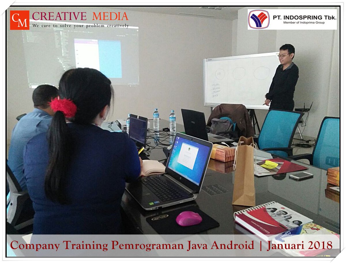 wecreativemedia's tweet image. Company Training yang ditangani oleh Creative Media, dengan bidang studi Pemrograman Java Android untuk perusahaan PT.Indospring. Dibimbing langsung oleh Trainer Tjoe Sing Fuk. #training #javaandroid #CreativeMedia #companytraining