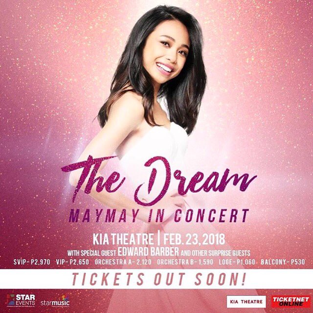RandomRepublika's tweet photo. #TheDreamMaymayInConcert is happening on FEBRUARY 23. Tickets will be available soon.❤️#MaymayAtKiaTheatre #MaymayEntrata #MayWard #EdwardBarber https://t.co/BxruXGTnFX