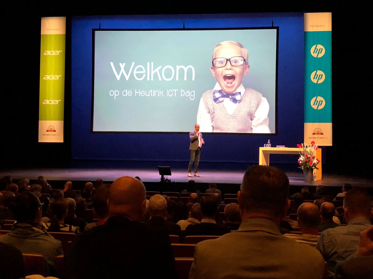 Met het welkomstwoord van @rhjborggreve zijn we begonnen met de Heutink ICT Dag 2018 #hictdag18