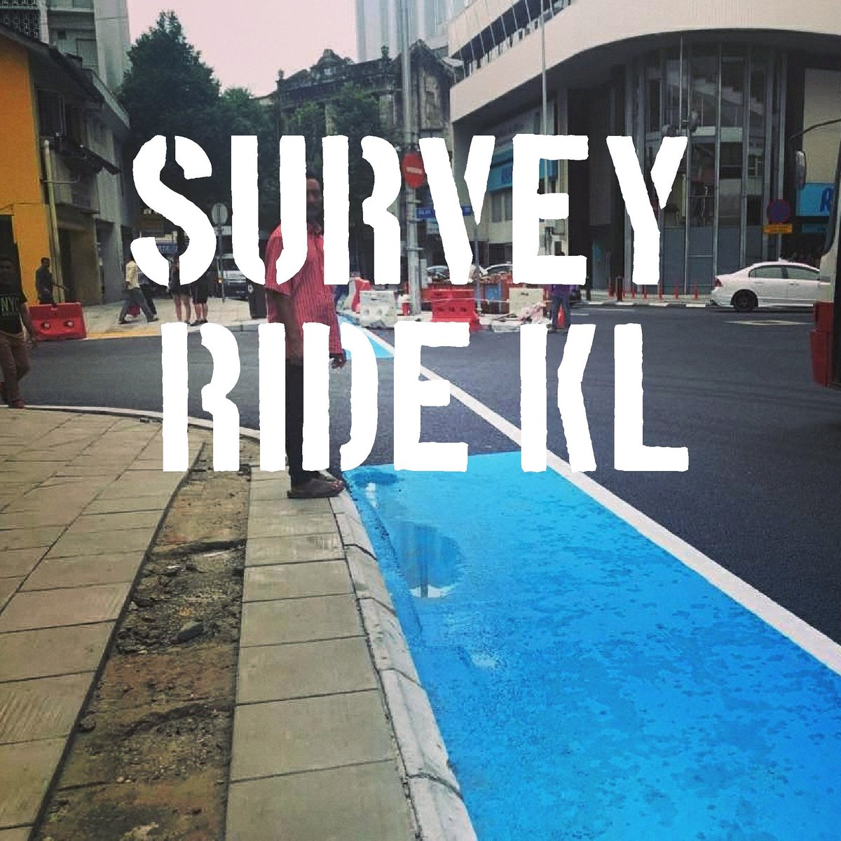 CyclingKL's tweet photo. #SurveyRideKL cycle lane #bluelanekl scheduled hand over end Jan launch 9 Feb. Survey ride during period, review and document to hand over to #DBKL. keep updated to join in #cyclingkualalumpur #cyclingkl #bicyclemapproject #WUF9 https://t.co/1VZWUitHhg