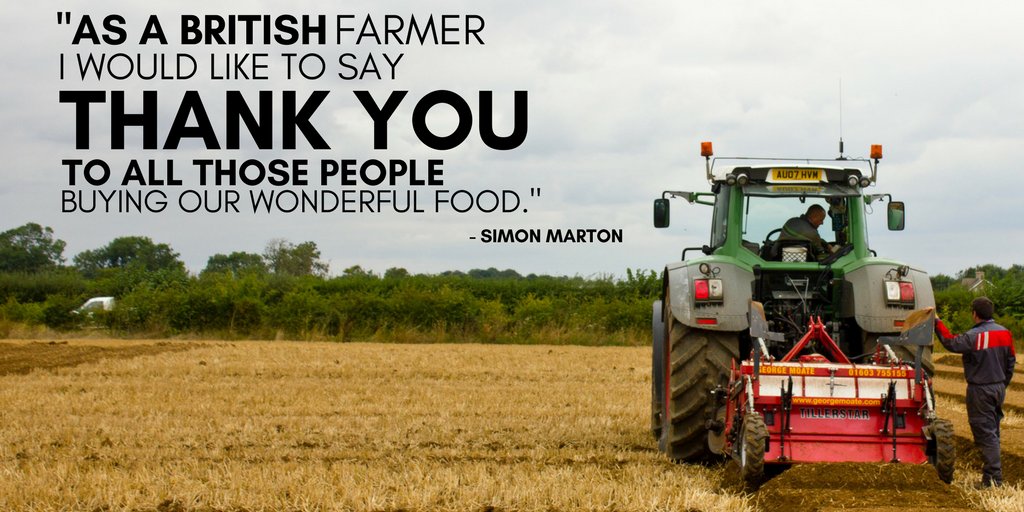 RT if you are one of the people who #BackBritishFarming by eating our "wonderful food" 🚜🥕🍏🐑🌾🥩🎂🐔🥔🥛🚜