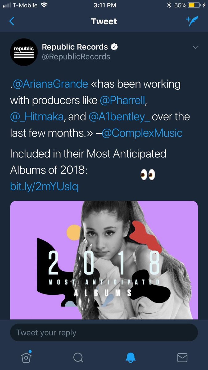 AriGrandeBrazil's tweet photo. @_Hitmaka via instastories  (24/01)
Um dos produtores do #AG4, (Hitmaka) publicou este print no seu instastories :)

#Arianators #BestFanArmy #iHeartAwards https://t.co/H1IRN4hBCA