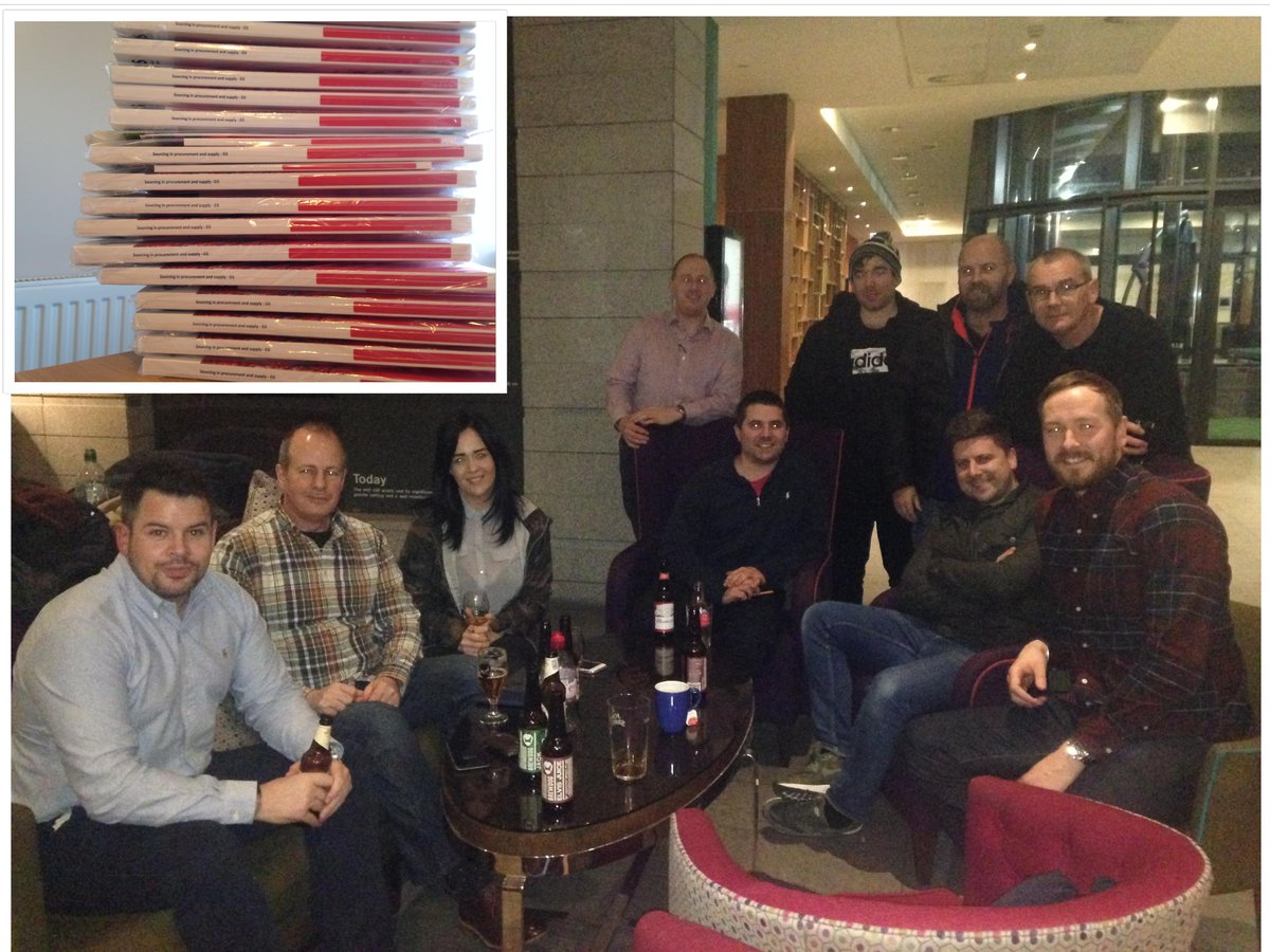 LeanProc's tweet photo. Stirling effort from the Aberdeen CIPS Students completing their CIPS exam, a deserved post-exam refreshment! D3 Sourcing in Procurement and Supply reading material delivered this week for the next one in March. Some spaces left for the Diploma level, if interested get in touch! https://t.co/LE82B3uEYG