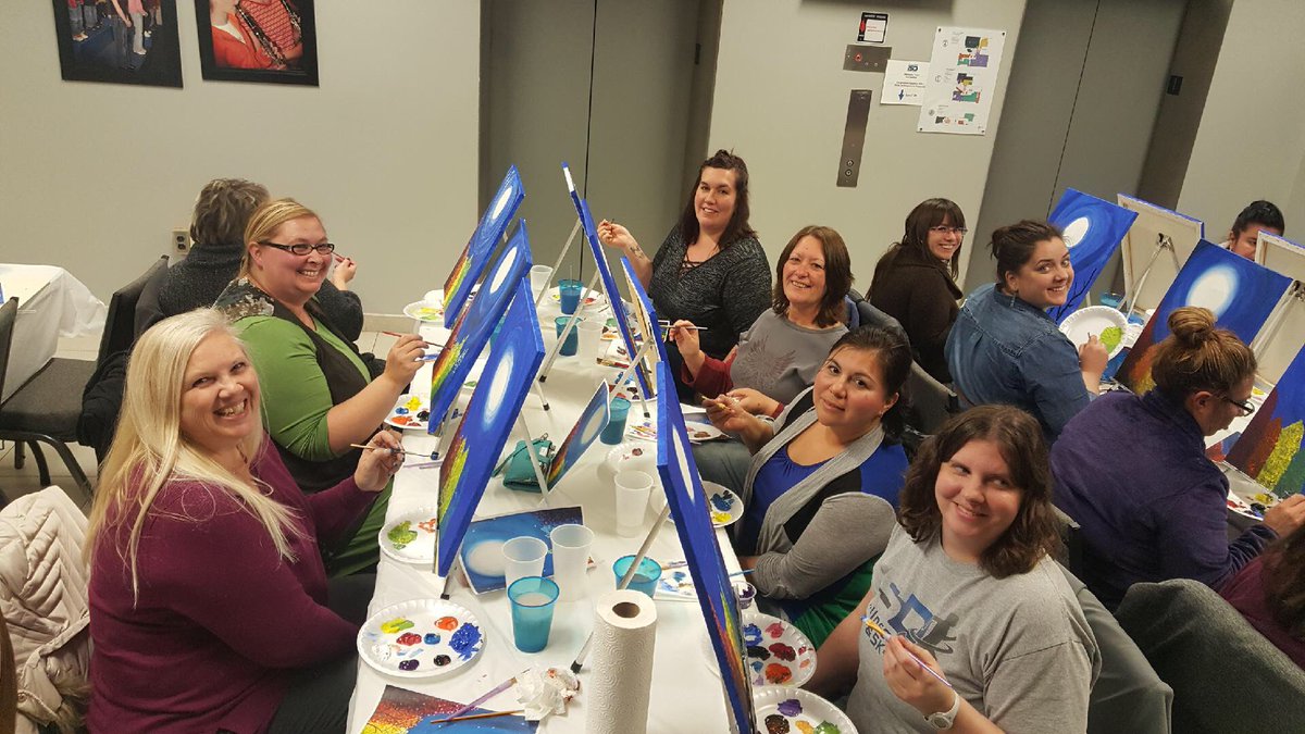 "Paint With Your Provider" last night was a great time! Wonder what's next. Thank you Theresa Murray our Clinic Provider and resident painter! #isdstrong