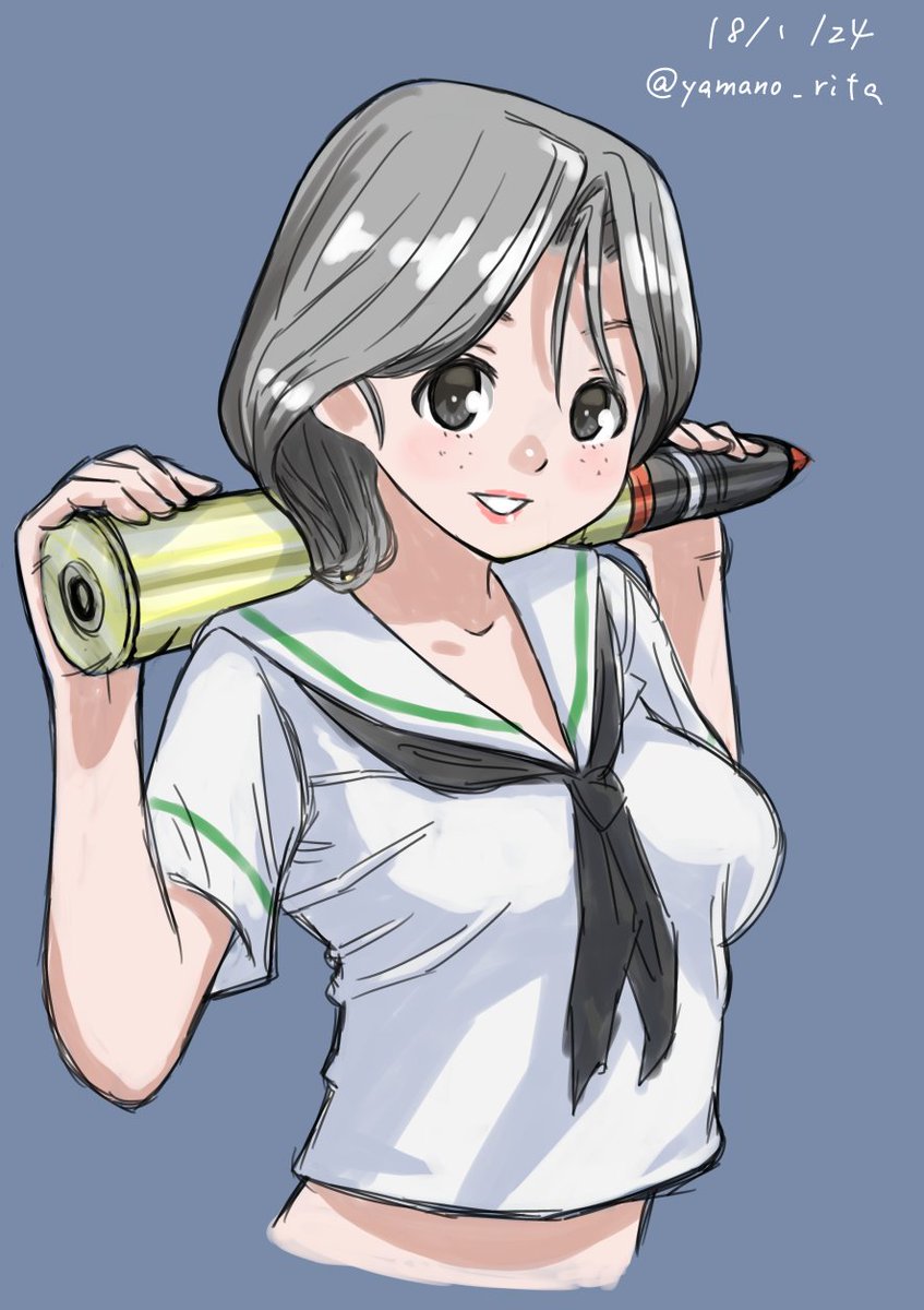 #ガルパン版深夜のお絵描き60分一本勝負
#ガルパン版深夜のお絵描き60分一本勝負_20180124 