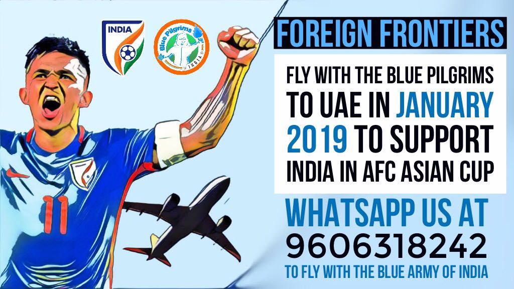 BluePilgrims's tweet photo. @afcasiancup here we come! Get in touch to Back the Blue. Read the thread for more information. 🔵🇮🇳🇮🇳

#AbRuknaNaheenHai #IndianFootball #AFCAsianCup2019 https://t.co/U5wZcGvNaa