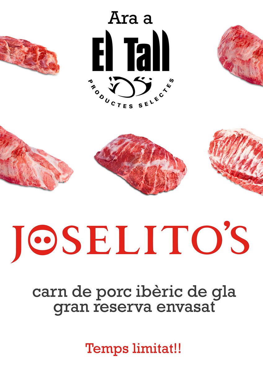eltallgrup's tweet photo. A partir d'aquesta setmana tornem a tenir la millor #carn de #gla de la prestigiosa marca @JamonJoselito . Només durant un temps limitat. Vinga aprofita't!! https://t.co/jqK5b2MDeB