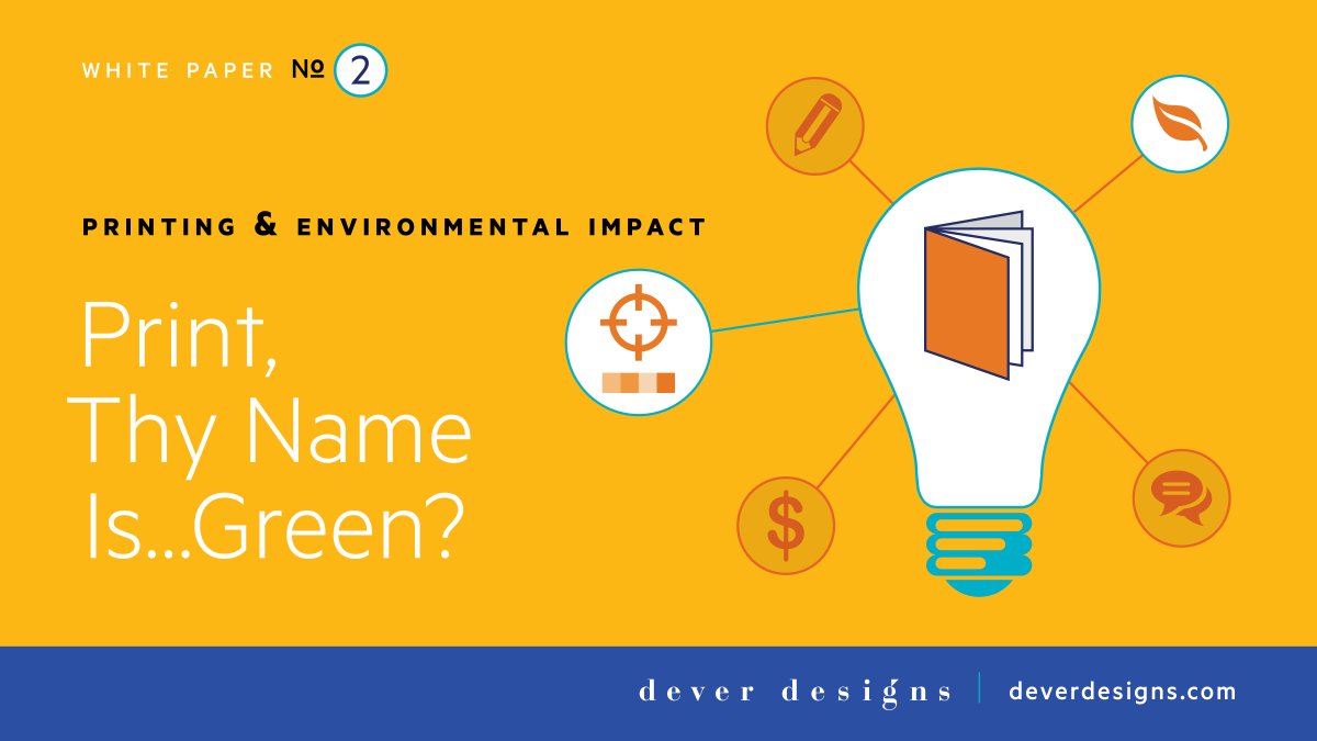 DeverDesigns's tweet image. Does "going paperless" really make us environmentally responsible? We'll explore how we define good environmental stewardship, the impacts of print and digital communications, and marketing strategies to maximize the strengths of both channels.  buff.ly/2n4NMYk