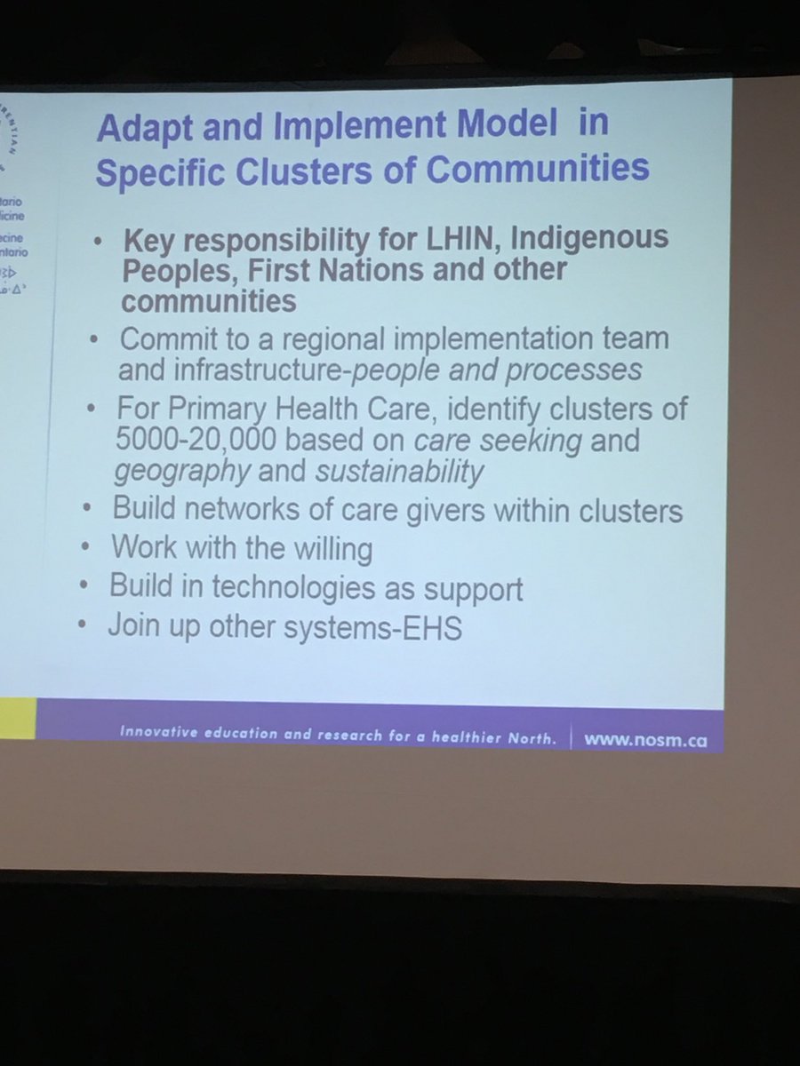 snewbery1's tweet photo. Networking in clusters of communities key learning from Nova Scotia for rural health care delivery. @thenosm @NorthEastLHIN @NorthWestLHIN https://t.co/3mYKfo7euS