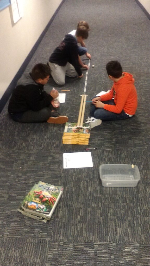 DomScardigno's tweet photo. Mr. S' class solving,  'Ball On a Roll'... distance vs. height position. https://t.co/6A7Rs9BIqv