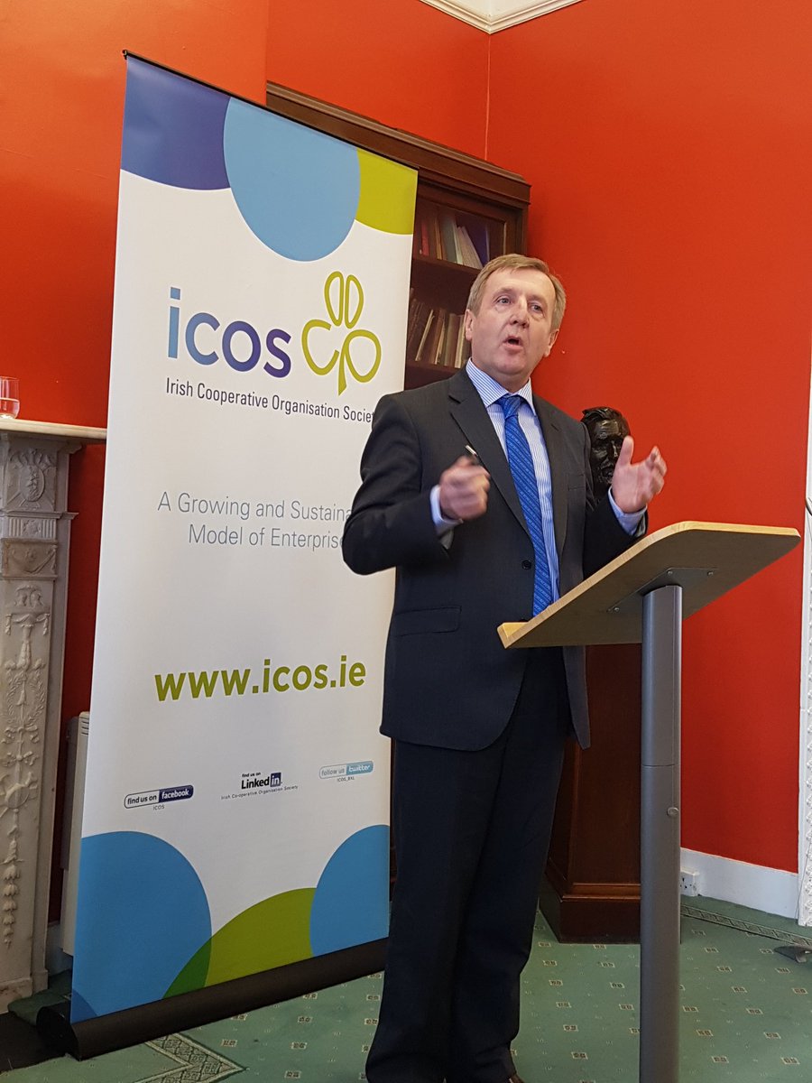 ICOS1894's tweet photo. Minister Creed @creedcnw launching the ICOS Climate Change Working Group Report; Positive steprs towards a low carbon future for the Irish dairy sector. https://t.co/rKm46OR5ni
