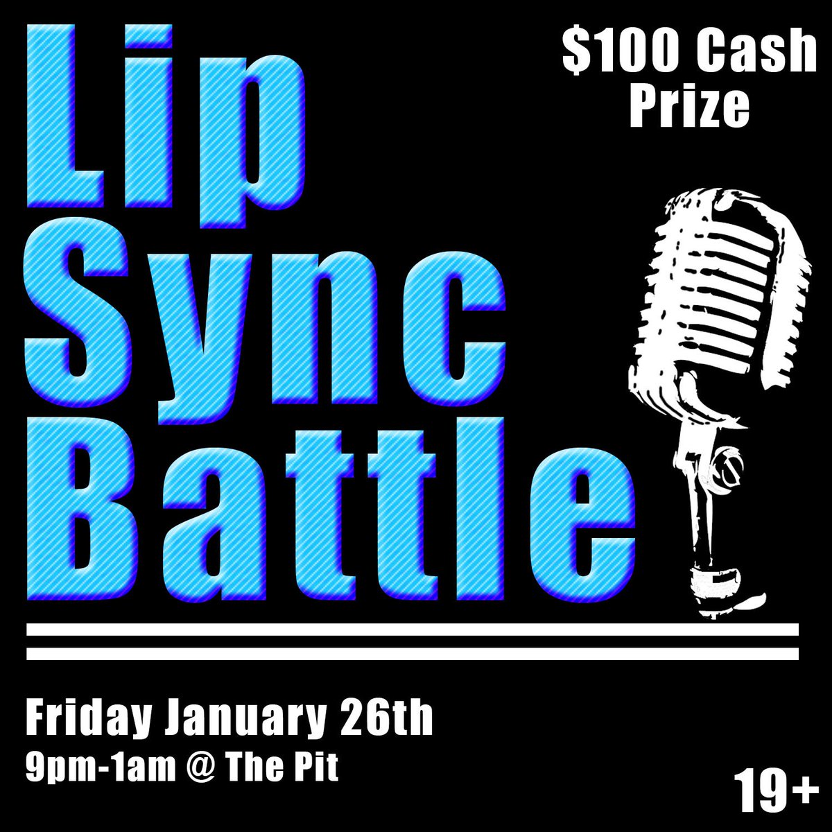 Start practicing your lip syncing skills because THIS FRIDAY at The Pit is the Frost Week Lip Sync Battle! We are offering a $100 cash prize for the best performance!