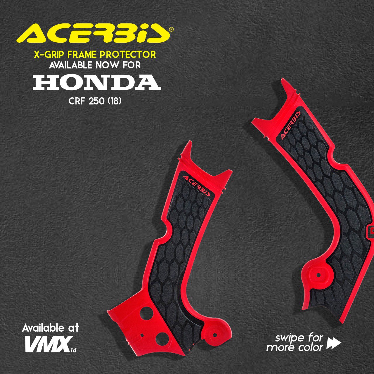 VMXid No Twitter X Grip Frame Protector Motor Honda CRF 250