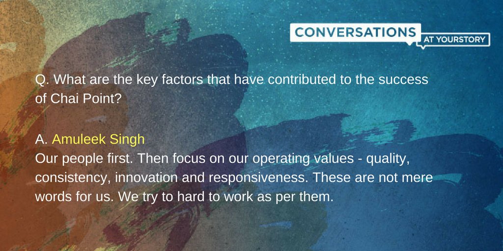 .<a href="/amuleekbijral/">Amuleek Singh Bijral</a> on the factors contributing to <a href="/Chai_Point/">Chai Point</a>'s success!