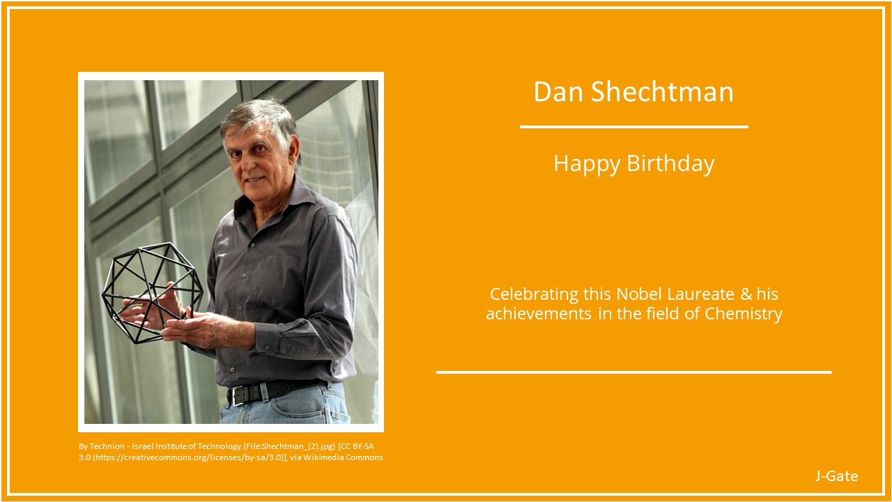 Wishing a very happy birthday to Dan Shechtman  