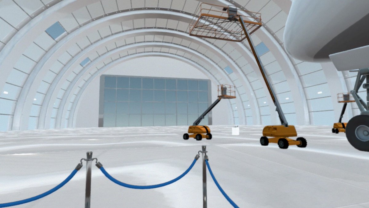 dbpixelhouseLTD's tweet photo. Sneak peek of our custom built #VR hangar! Plenty of room to virtually exhibit your product or service.. You can see it for yourself at EventsEvents (31st Jan - London) - we're exhibiting! #Events18 #VirtualReality #eventtech https://t.co/0KsSRPJ2Lg