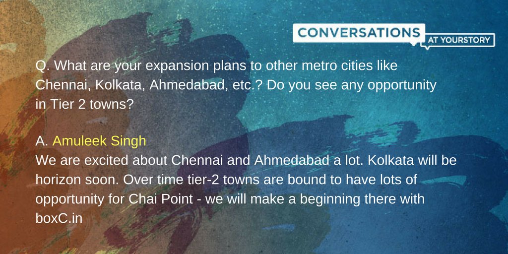 .<a href="/amuleekbijral/">Amuleek Singh Bijral</a> on <a href="/Chai_Point/">Chai Point</a>'s expansion to other cities!