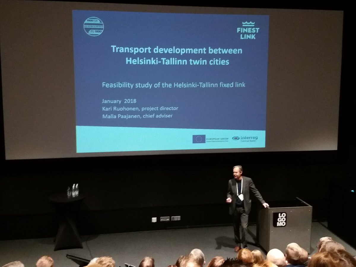 kauppin3's tweet photo. Suomi on logistisesti katsoen saarivaltio. #Helsinki-#Tallinna tunneli luo yhtenäisen metropolialueen. Kari Ruohonen avaa esiselvitysraporttia.
#Rata2018 #Talous #finest #Tallsinki #Kaupungistuminen #Maankäyttö @ramboll_fi @Liikennevirasto #finestlink #Liikenne #infra #Tunneli https://t.co/dkFDMkLwWT