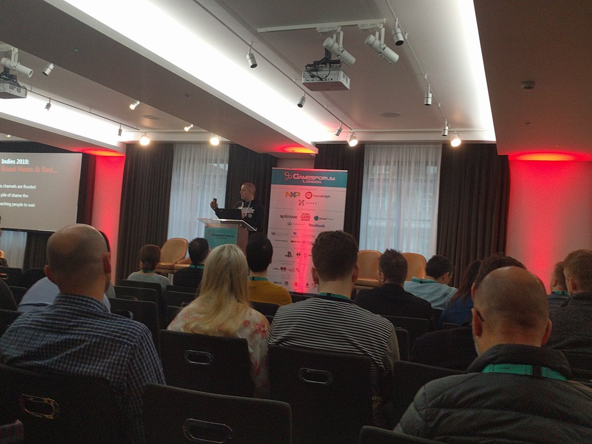 Ceddonis's tweet photo. @SquareEnix Phil Elliot giving his insights on the good/bad news for #IndieDev #gamesforumlondon @gamesforum https://t.co/E2FIdfux4b