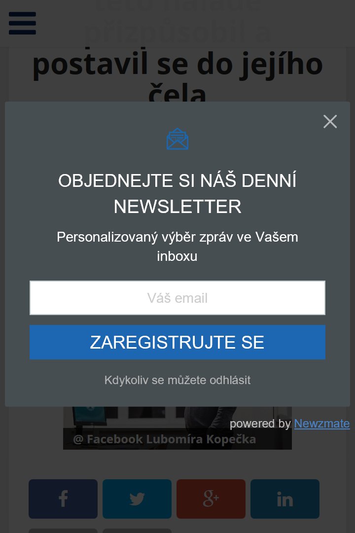 Kliknu na odkaz -> přihlásím se k newslettru neznámého webu -> nasdílím článek, který jsem ještě nečetl -> přečtu si konečně ten článek. Pokud se vám na tom zdá něco špatně, chápete význam správně analyzované user journey při návrhu webu. <a href="/EurActiv_CZ/">Update EU</a>