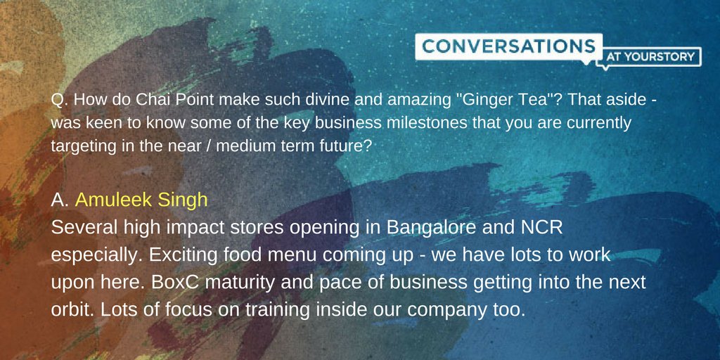.<a href="/amuleekbijral/">Amuleek Singh Bijral</a> on <a href="/Chai_Point/">Chai Point</a>'s future plans!