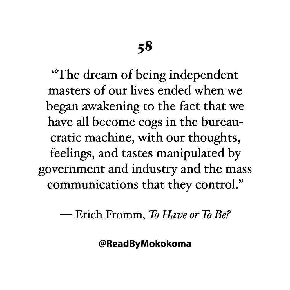 ReadByMkkm's tweet photo. Highlight No. 58 (By #ErichFromm) #ToHaveOrToBe https://t.co/TYWjvuElkp