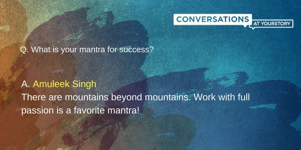Here's <a href="/amuleekbijral/">Amuleek Singh Bijral</a>'s #success mantra!
#SuccessStory