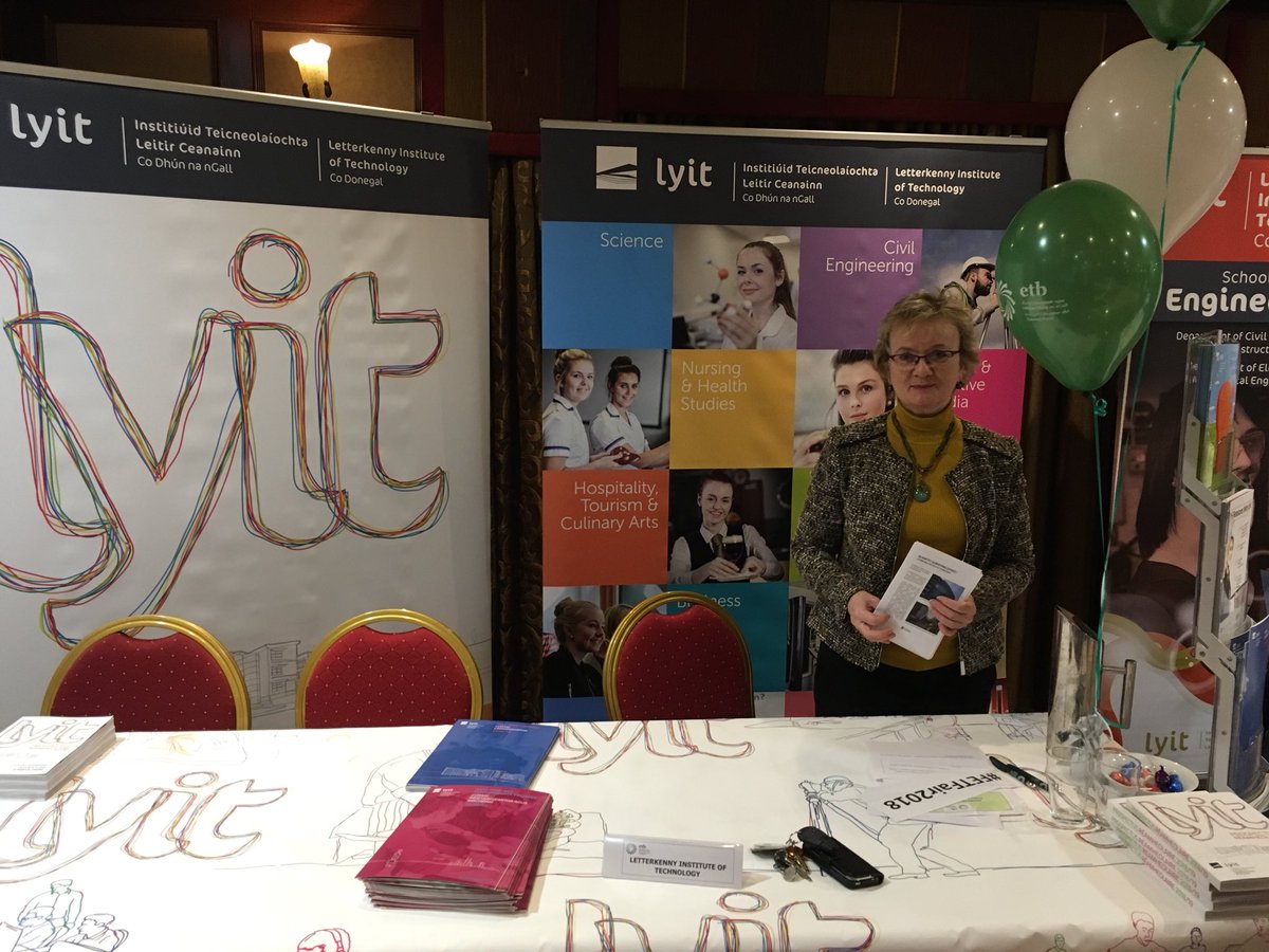 DonegalETB's tweet photo. Some of the many other providers at our #FETFair2018 today - @mynwrc, @OpenUniversity, @nuigalway, @OideasGael and @LYIT. Call in to find out about the many opportunities available. #discoverlearning #WeAreDonegalETB https://t.co/4ad52cc8pz