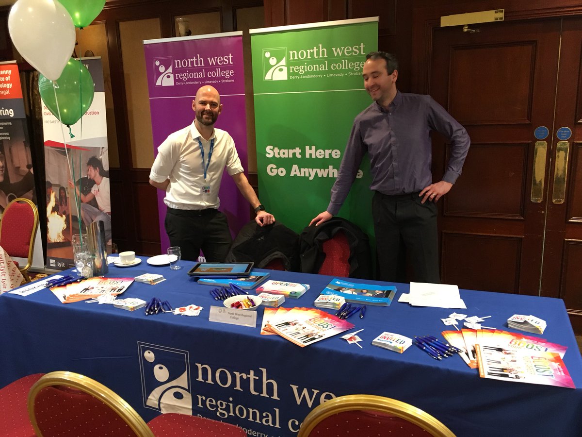 DonegalETB's tweet photo. Some of the many other providers at our #FETFair2018 today - @mynwrc, @OpenUniversity, @nuigalway, @OideasGael and @LYIT. Call in to find out about the many opportunities available. #discoverlearning #WeAreDonegalETB https://t.co/4ad52cc8pz